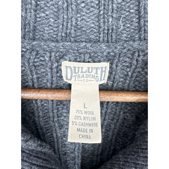 Duluth Trading Co. Women's Long Sleeve Fisherman Cardigan Sweater Size L - Picture 5 of 8